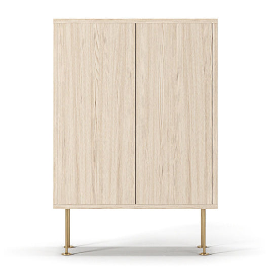 Decotique Vogue Cabinet 64 White Pigmented Oak/Brass