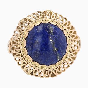 4,25 Carat Lapis Lazuli 18 Karat Yellow Gold Ring, 1960s-OLU-953172