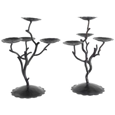 4-Branch Candelabras, 1980s, Set of 2-WFS-744827