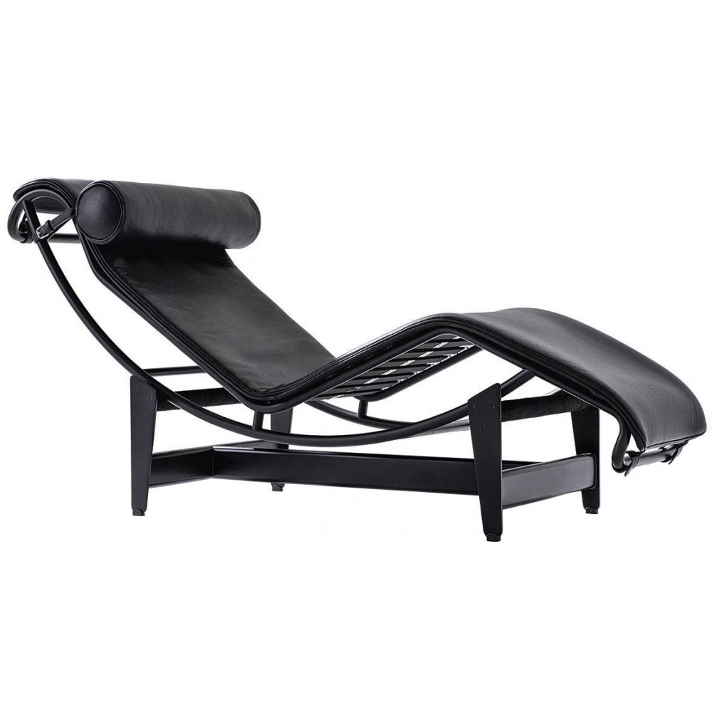 4 CHAISE LONGUE À RÉGLAGE CONTINU, NOIRE, DURABLE by Cassina #black leather