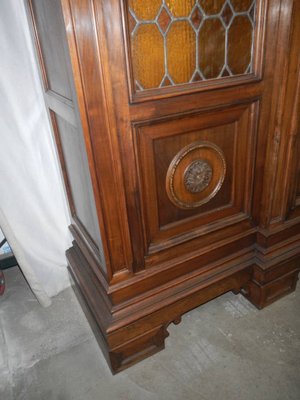 4-Door Walnut Bookcase, 1950s-WWQ-1436313