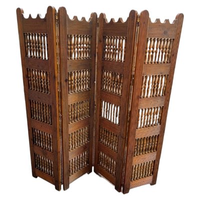 4-Leaf Folding Screen in Wood by Valentí España-TCS-1773308