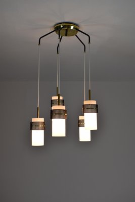 4-Light Glass Pendant Lamp from Stilnovo, 1950s-GXL-1718899