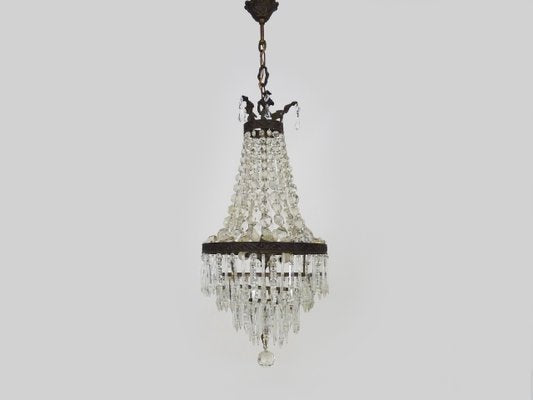 4-Light Hot Air Balloon Chandelier in Bronze with Four Floors, 1960s-MZP-2034878