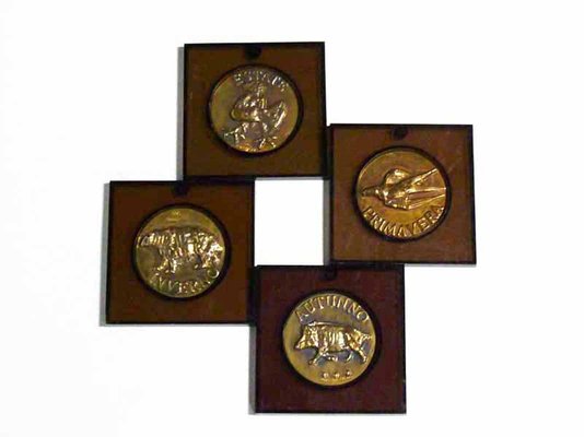 4 Seasons Bronze Medals by Luciano Minguzzi, 1960s, Set of 4-GKB-839784