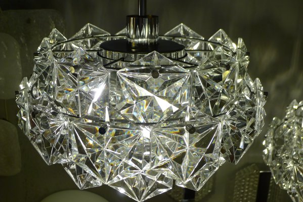 4-Tier Chandelier in Crystal Glass with Chrome-Plated Mount from Kinkeldey, 1960s-VRE-681492