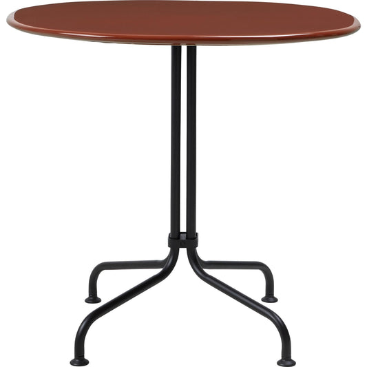 Carmel Bistro Café Table 74x75x75 Matt Black/Rock Red