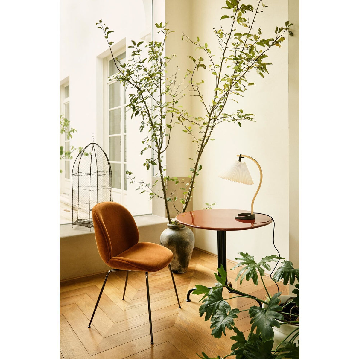 Timberline Table Lamp White/ Birch