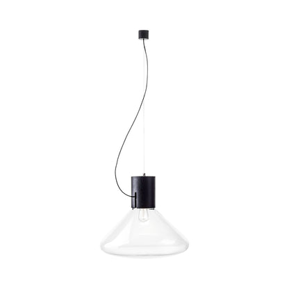 Muffins Wood 01 Table/ Floor Lamp Brown Glass/Natural Oak with Black Cord