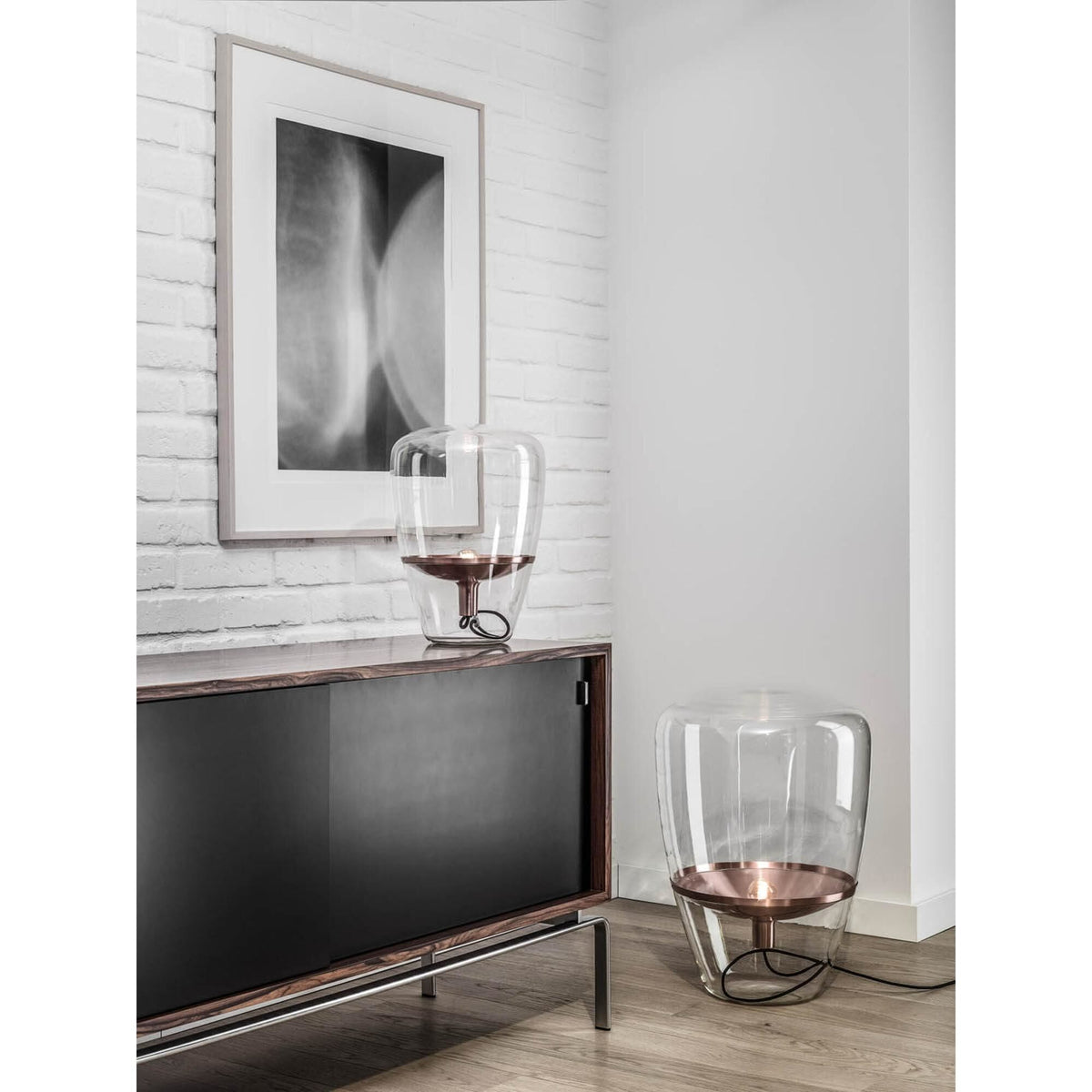 Balloons Large Floor Lamp Clear Glass/