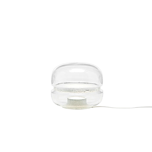 Macaron Table Lamp Small Smoked Glass/ White Onyx