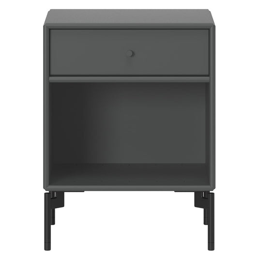 Dream nightstand, black legs - 04 Antracite