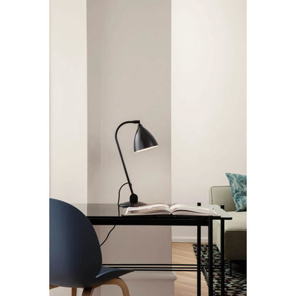 TS Desk 120 x 60 cm w. Black Base and Black Marquina Marble Top
