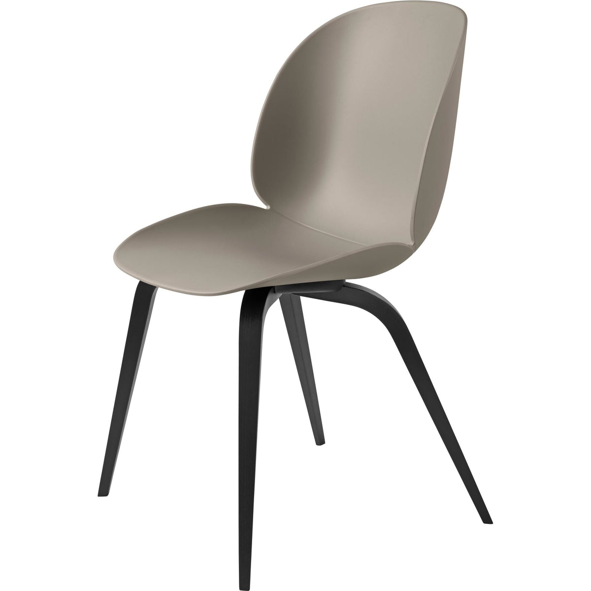 Beetle Dining Chair Wooden Base Black Stained Beech Semi- Mat/ Sweet Pink