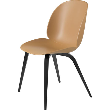 Beetle Dining Chair Wooden Base Black Stained Beech Semi- mat/Alabaster White
