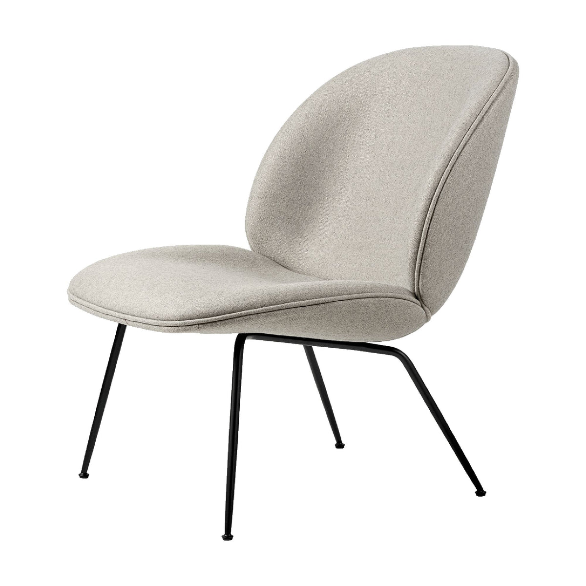 Beetle Armchair Around Bouclé 004 With Legs In Semi Matt Brass