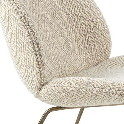 Beetle Armchair Dora Boucle With Legs In Antique Brass