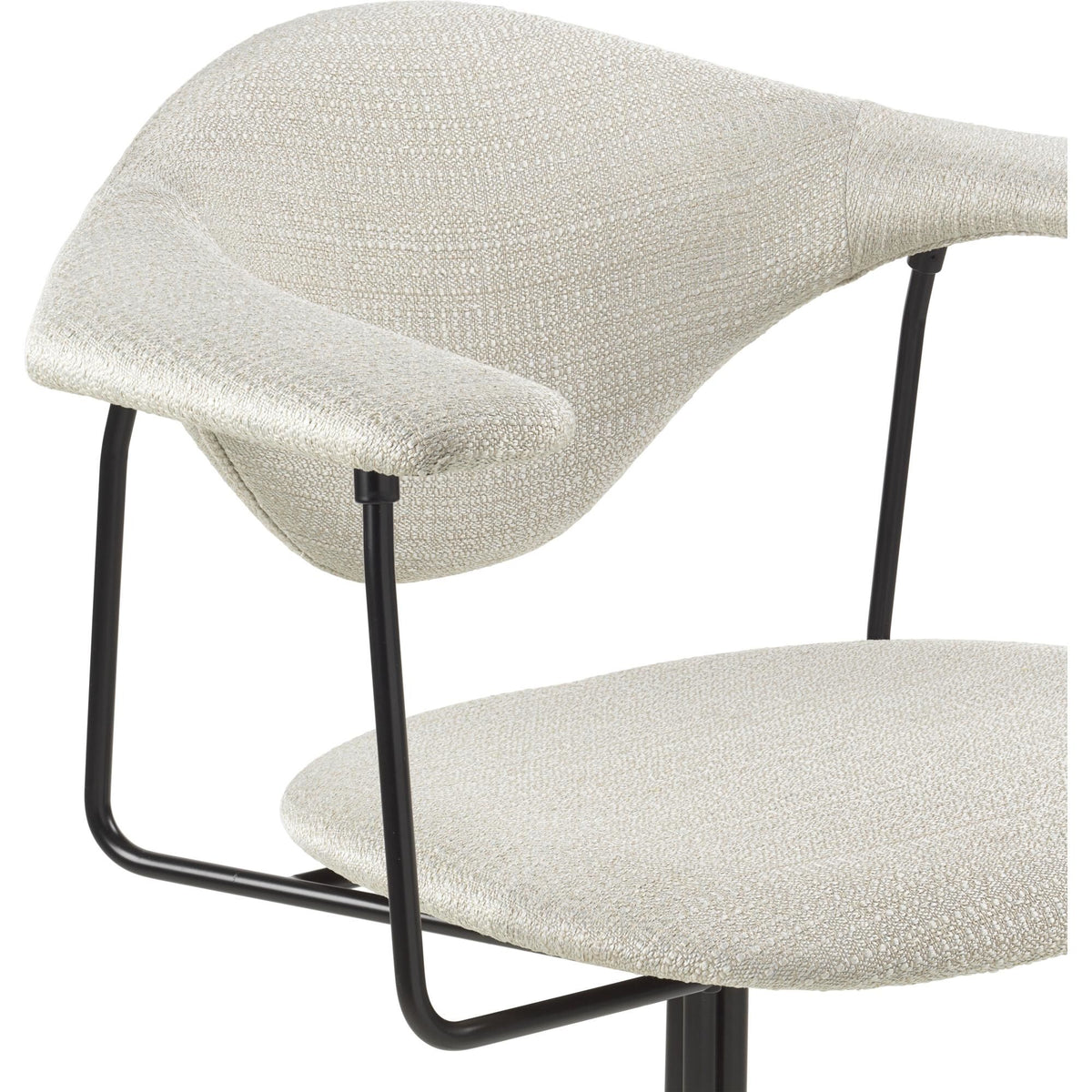 Masculo Office Chair Upholstered In Eero Special FR 106 With Base In Black Semi Matt