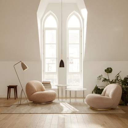 Pacha Armchair Dora Boucle 0001 With Base In Pearl Gold