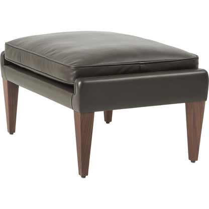 V11 Ottoman American Walnut/ Cream Leather