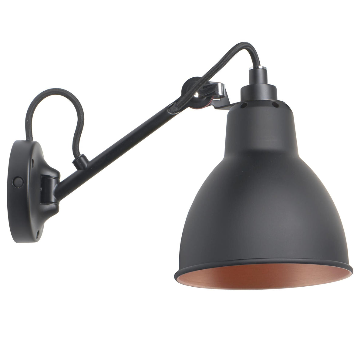 N104 Wall Lamp Black/ Black/ Copper – DCWéditions