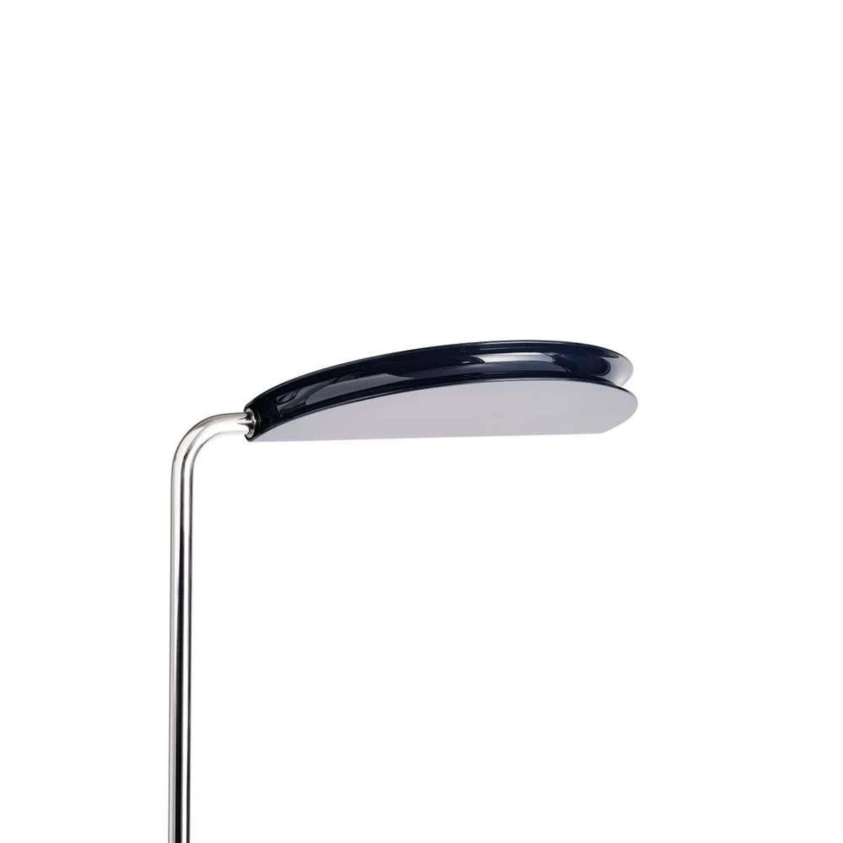 DCWéditions Mezzaluna Floor Lamp Chrome/ Deep Blue