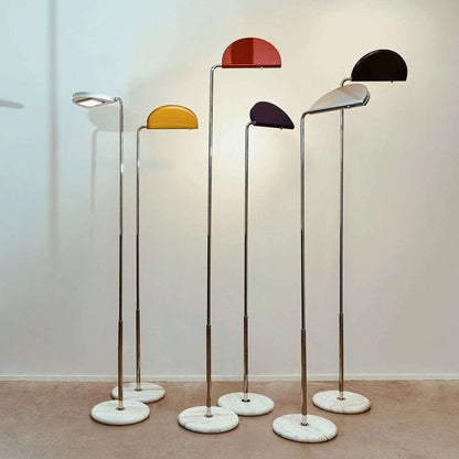 DCWéditions Mezzaluna Floor Lamp Chrome/ White