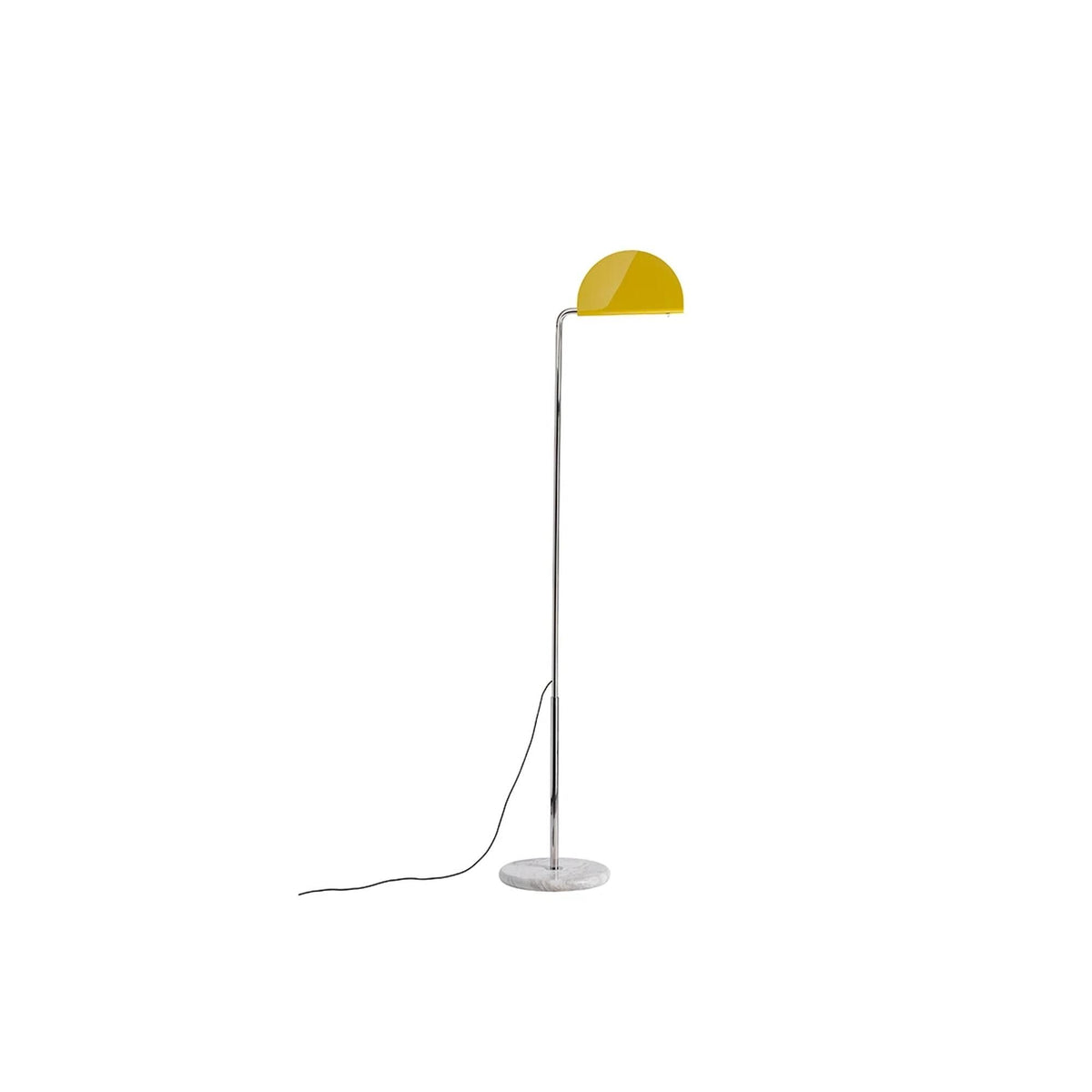 DCWéditions Mezzaluna Floor Lamp Chrome/ Deep Blue
