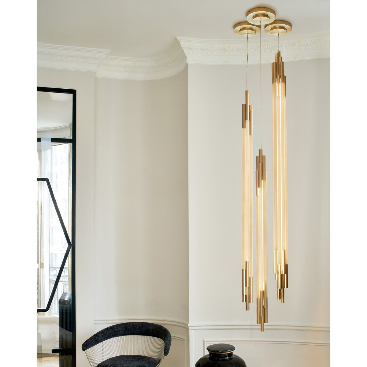 DCWéditions ORG Vertical Pendant 2000 Brass/Opal