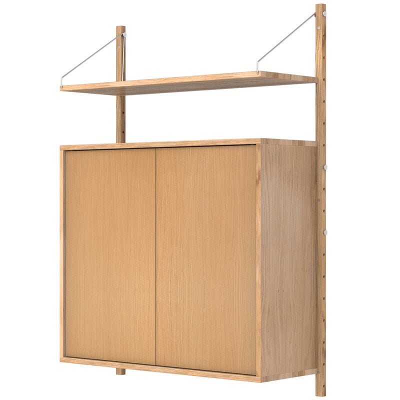 Shelf Library H1148 wall shelf/cabinet by Frama #oiled oak #