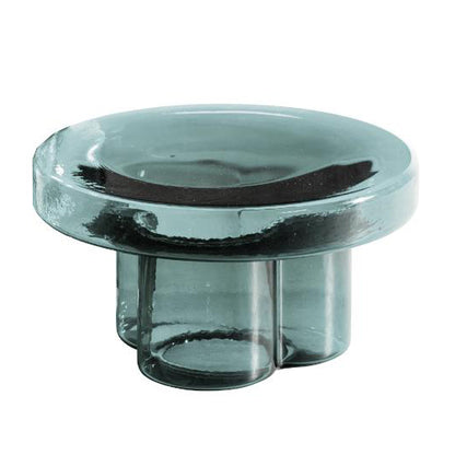 Soda - Round Blown Glass Coffee Table by Miniforms #Petrol Green