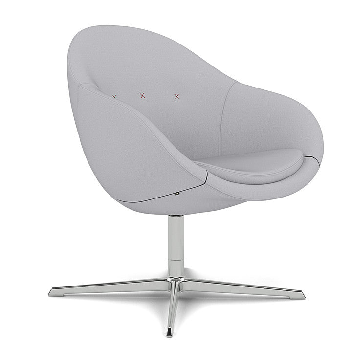 Kokon™ Club - Swivel easy chair with 4-spoke base (Base - Chrome / Upholstery Material - Reflect)