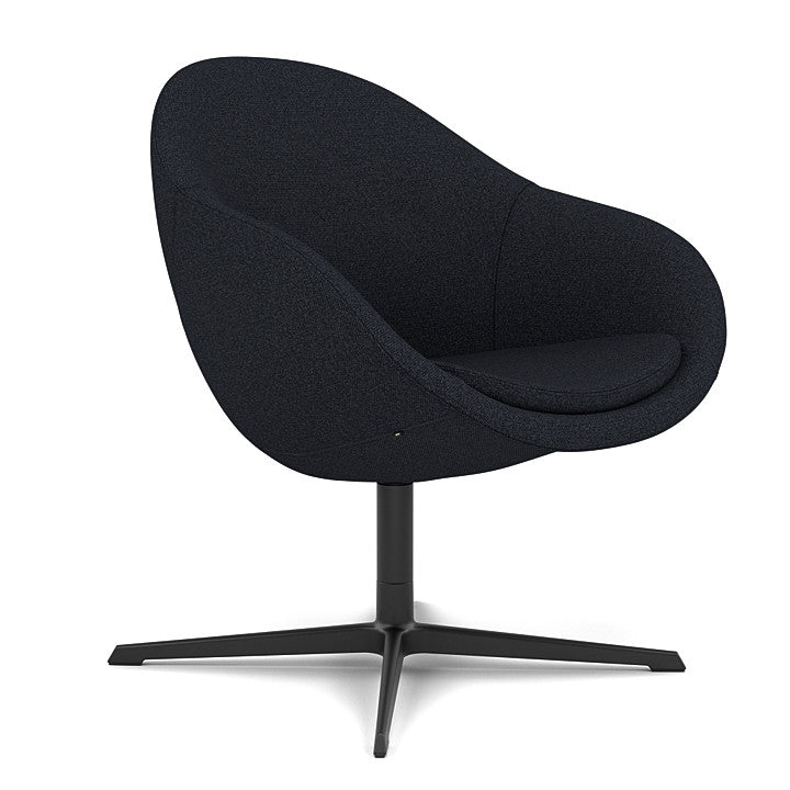 Kokon™ Club - Swivel easy chair with 4-spoke base (Base - Matte Black / Upholstery Material - Hallingdal 65)