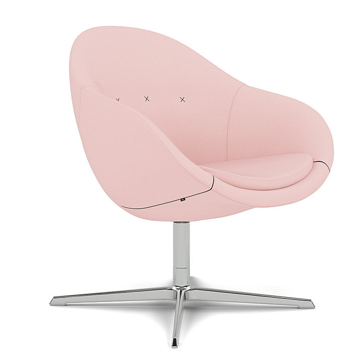 Kokon™ Club - Swivel easy chair with 4-spoke base (Base - Chrome / Upholstery Material - Reflect)