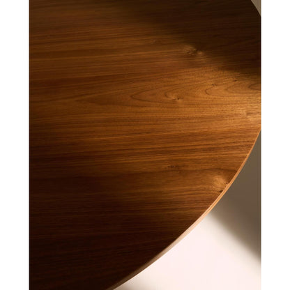 Tavolo A Dischi Dining Table Ø120 American Walnut/High Gloss