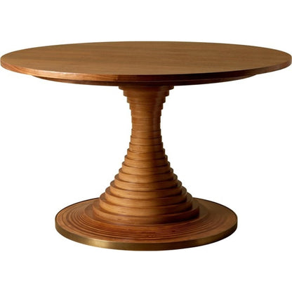 Tavolo A Dischi Dining Table Ø150 American Walnut/High Gloss