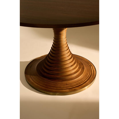 Tavolo A Dischi Dining Table Ø150 American Walnut/High Gloss