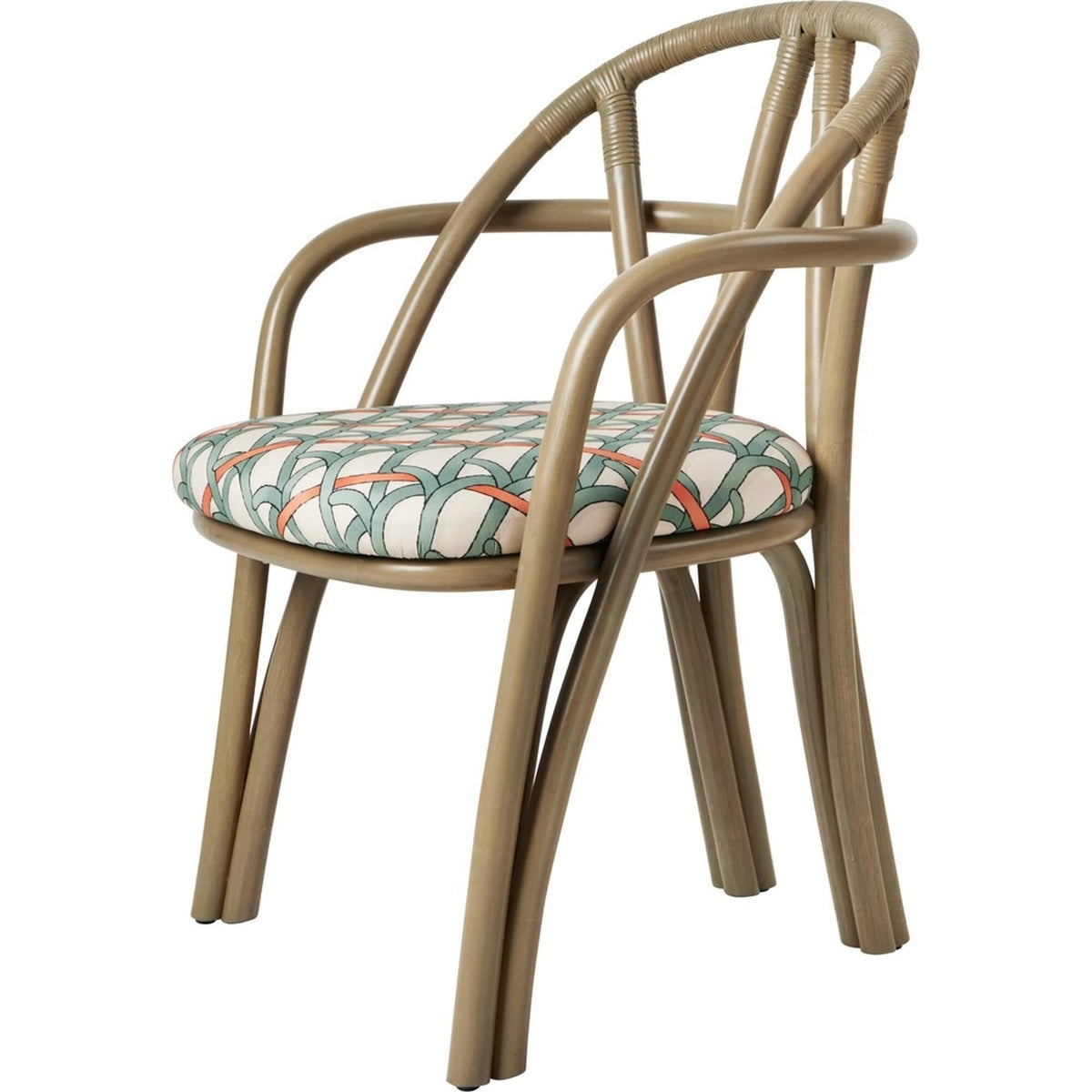 Bistra Dining Chair With Armrests Olive Stained Rattan/Reales Limonta 001
