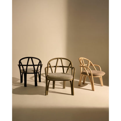 Bistra Armchair Olive Stained Rattan/Fustagno Limonta 003
