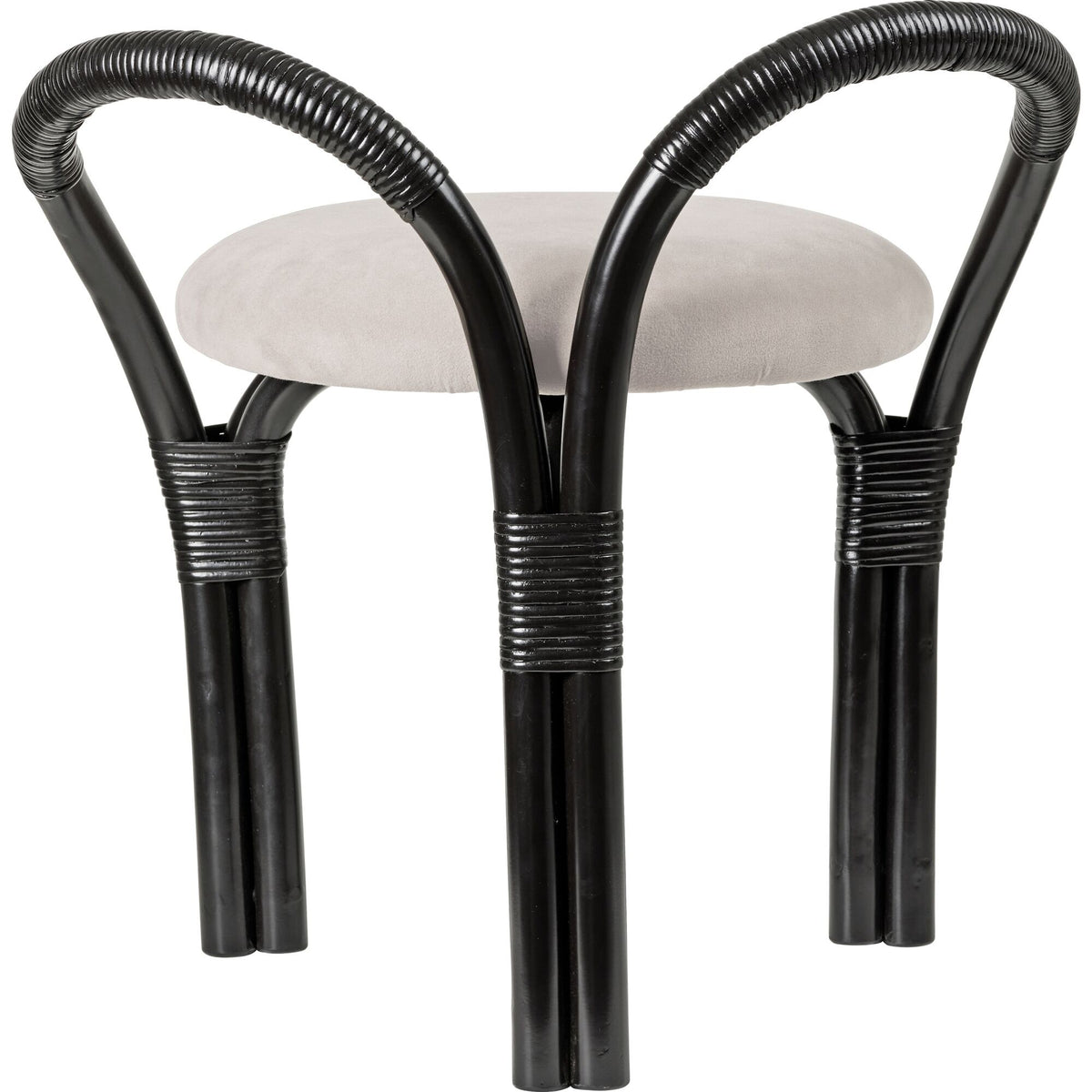 Bistra Stool Ebony Painted Rattan/Fustagno Limonta 001