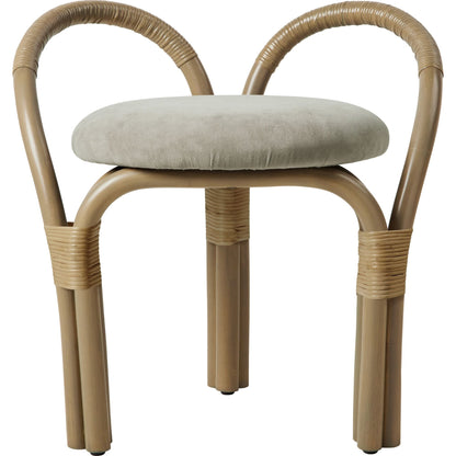Bistra Stool Ebony Painted Rattan/Fustagno Limonta 001