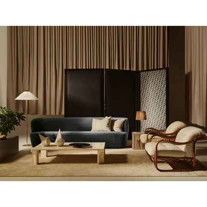 Poltrone Tria Armchair Dark Rattan/Bouclé 001