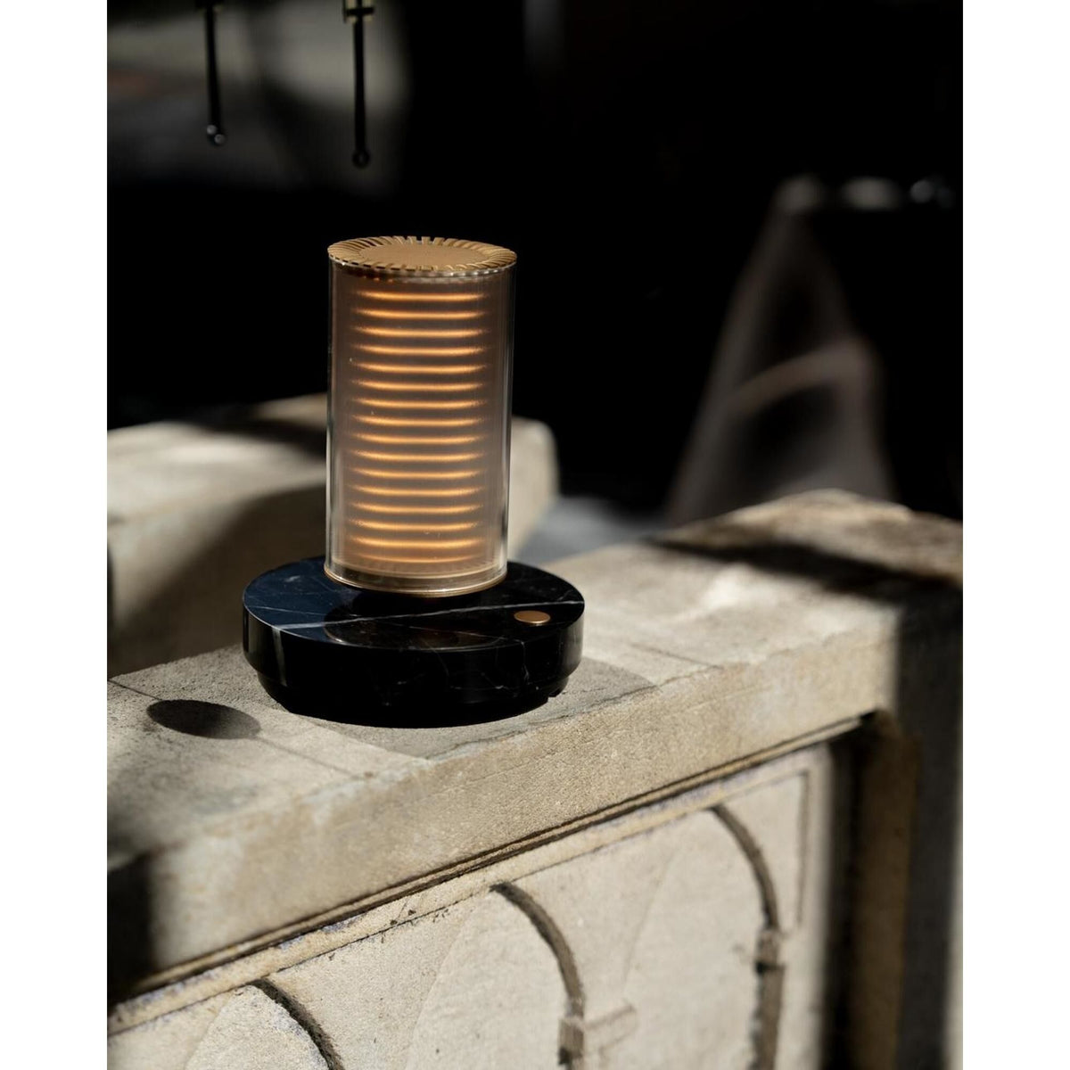 DCWédtions La Lampe Frechin Portable Lamp Gold/ Black Marble