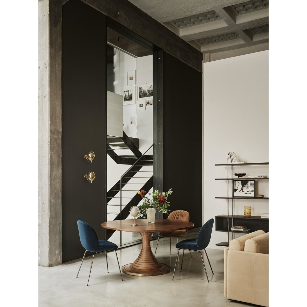 Beetle Soft Dining Chair Black Chrome/Reales/Limonta 001