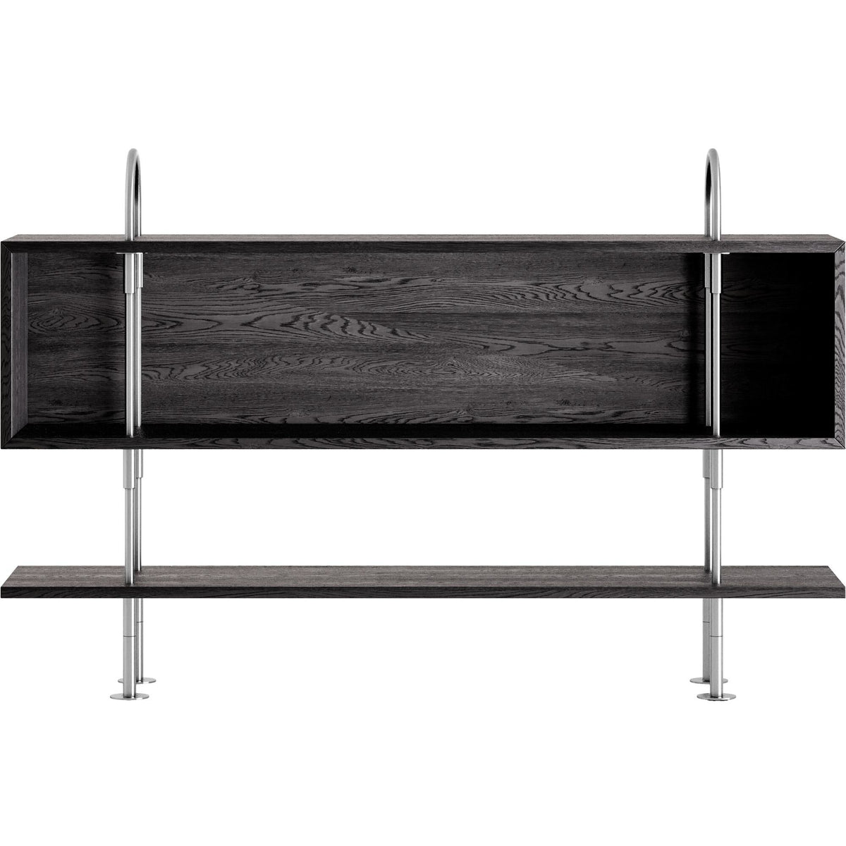 Keen 160 Shelving System 1 Shelf & Box Stainless Steel/Ash Veneer