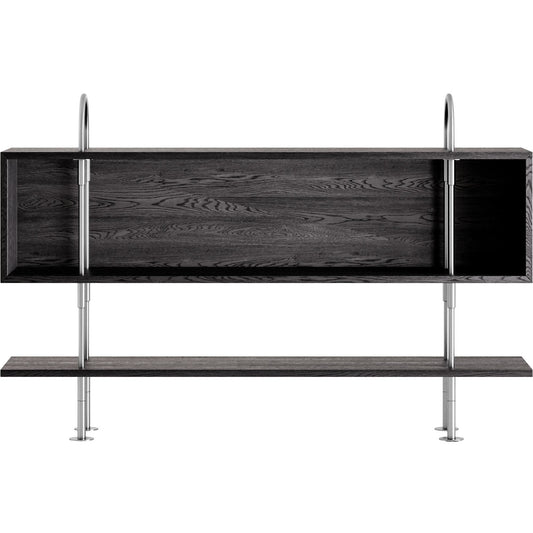 Keen 160 Shelving System 1 Shelf & Box Stainless Steel/Ash Veneer
