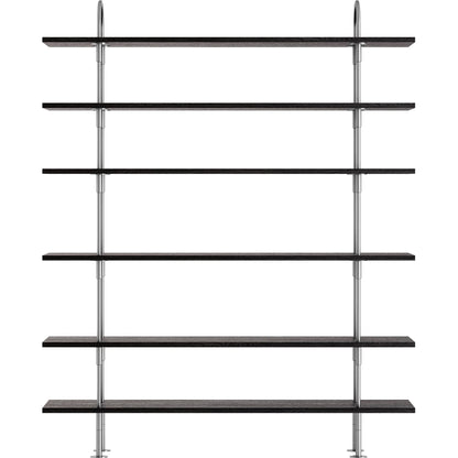 Keen 160 Shelving System 6 Shelves Stainless Steel/Ash Veneer