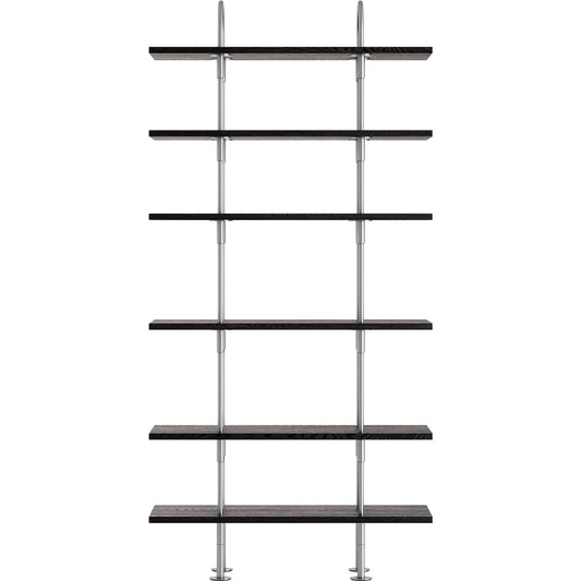 Keen 96 Shelving System 6 Shelves Stainless Steel/Ash Veneer