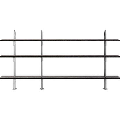 Keen 208 Shelving System 3 Shelves Stainless Steel/Ash Veneer
