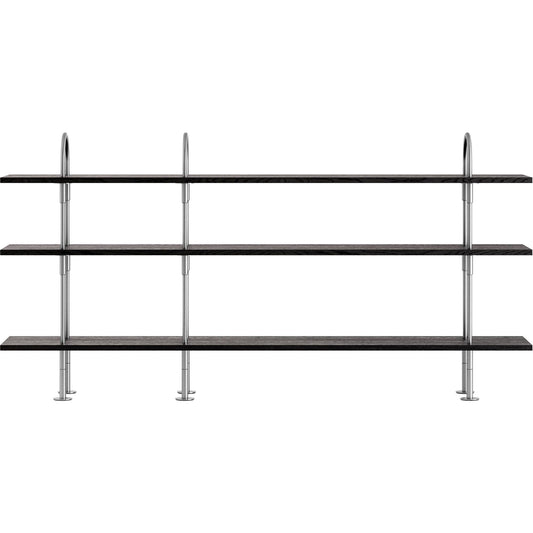Keen 208 Shelving System 3 Shelves Stainless Steel/Ash Veneer
